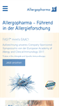 Mobile Screenshot of allergopharma.de